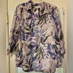 C&C California linen tunic with side ties